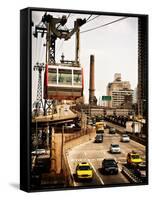 Roosevelt Island Tram and Ed Koch Queensboro Bridge (Queensbridge) Entry View, Manhattan, New York-Philippe Hugonnard-Framed Stretched Canvas