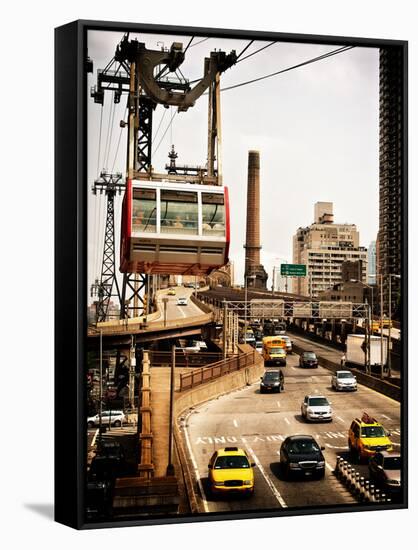 Roosevelt Island Tram and Ed Koch Queensboro Bridge (Queensbridge) Entry View, Manhattan, New York-Philippe Hugonnard-Framed Stretched Canvas