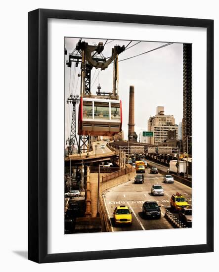 Roosevelt Island Tram and Ed Koch Queensboro Bridge (Queensbridge) Entry View, Manhattan, New York-Philippe Hugonnard-Framed Photographic Print