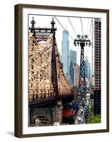 Roosevelt Island Tram and Ed Koch Queensboro Bridge (Queensbridge) Views, Manhattan, New York, US-Philippe Hugonnard-Framed Premium Photographic Print