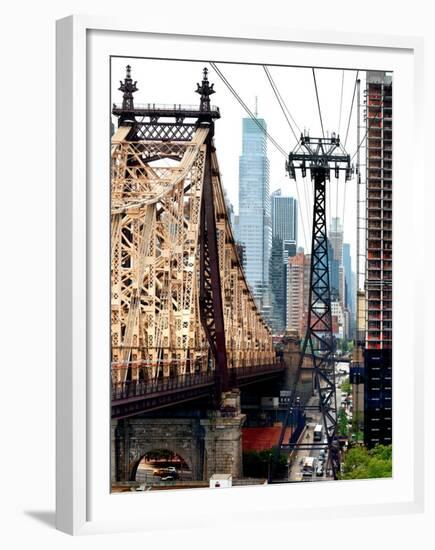 Roosevelt Island Tram and Ed Koch Queensboro Bridge (Queensbridge) Views, Manhattan, New York, US-Philippe Hugonnard-Framed Premium Photographic Print