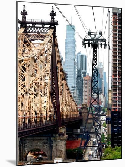 Roosevelt Island Tram and Ed Koch Queensboro Bridge (Queensbridge) Views, Manhattan, New York, US-Philippe Hugonnard-Mounted Premium Photographic Print