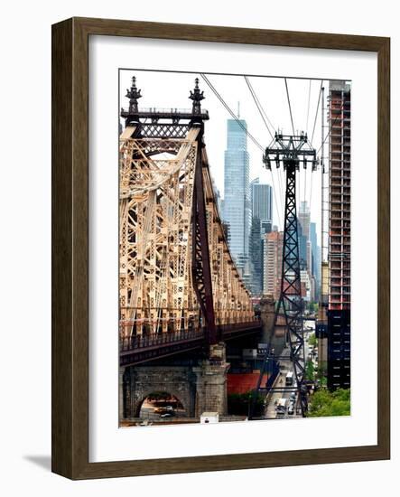 Roosevelt Island Tram and Ed Koch Queensboro Bridge (Queensbridge) Views, Manhattan, New York, US-Philippe Hugonnard-Framed Photographic Print