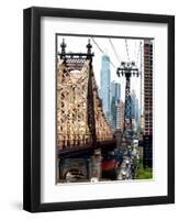 Roosevelt Island Tram and Ed Koch Queensboro Bridge (Queensbridge) Views, Manhattan, New York, US-Philippe Hugonnard-Framed Premium Photographic Print