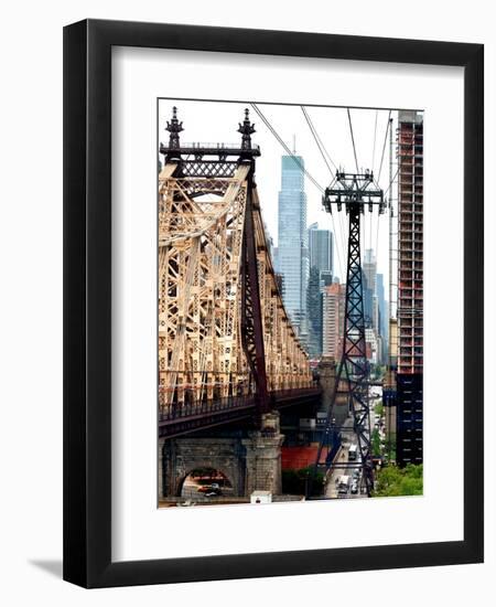 Roosevelt Island Tram and Ed Koch Queensboro Bridge (Queensbridge) Views, Manhattan, New York, US-Philippe Hugonnard-Framed Premium Photographic Print