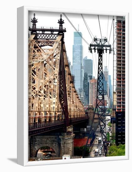 Roosevelt Island Tram and Ed Koch Queensboro Bridge (Queensbridge) Views, Manhattan, New York, US-Philippe Hugonnard-Framed Photographic Print