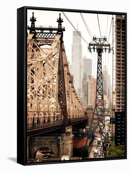 Roosevelt Island Tram and Ed Koch Queensboro Bridge (Queensbridge) Views, Manhattan, New York-Philippe Hugonnard-Framed Stretched Canvas