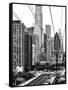 Roosevelt Island Tram Station (Manhattan Side), Manhattan, New York, Black and White Photography-Philippe Hugonnard-Framed Stretched Canvas