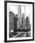 Roosevelt Island Tram Station (Manhattan Side), Manhattan, New York, Black and White Photography-Philippe Hugonnard-Framed Photographic Print