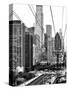 Roosevelt Island Tram Station (Manhattan Side), Manhattan, New York, Black and White Photography-Philippe Hugonnard-Stretched Canvas