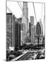 Roosevelt Island Tram Station (Manhattan Side), Manhattan, New York, Black and White Photography-Philippe Hugonnard-Mounted Premium Photographic Print