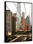 Roosevelt Island Tram Station (Manhattan Side), Manhattan, New York, United States, Vintage-Philippe Hugonnard-Framed Stretched Canvas