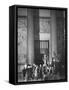 Roosevelt Memorial Hall, American Museum of Natural History, Dramatic Bronze Nandi Spearmen-Margaret Bourke-White-Framed Stretched Canvas