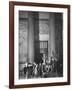 Roosevelt Memorial Hall, American Museum of Natural History, Dramatic Bronze Nandi Spearmen-Margaret Bourke-White-Framed Photographic Print