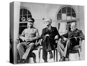 Roosevelt, Stalin, and Churchill at the Teheran conference, 1943-null-Stretched Canvas