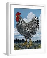 Rooster and Clouds-Barry Wilson-Framed Giclee Print
