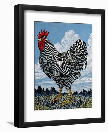 Rooster and Clouds-Barry Wilson-Framed Premium Giclee Print