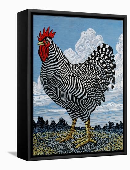 Rooster and Clouds-Barry Wilson-Framed Stretched Canvas