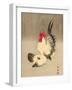 Rooster and Hen-Bairei Kono-Framed Giclee Print