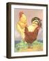 Rooster and Hen-null-Framed Art Print