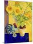 Rooster and Sunflowers (Coq et Tournesols)-Isy Ochoa-Mounted Giclee Print