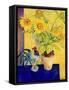 Rooster and Sunflowers (Coq et Tournesols)-Isy Ochoa-Framed Stretched Canvas