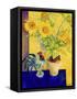 Rooster and Sunflowers (Coq et Tournesols)-Isy Ochoa-Framed Stretched Canvas