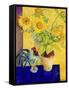 Rooster and Sunflowers (Coq et Tournesols)-Isy Ochoa-Framed Stretched Canvas