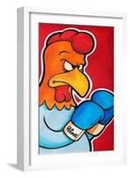 Rooster Battle 1-Marcus Prime-Framed Art Print