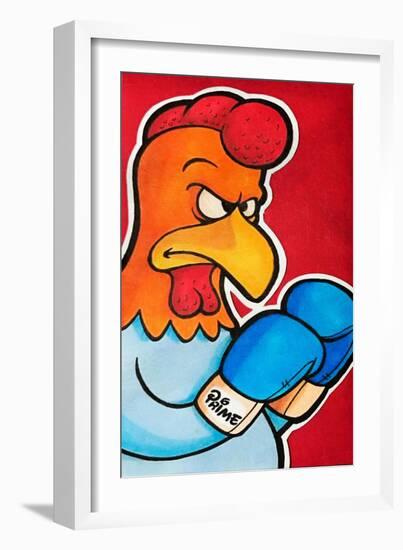 Rooster Battle 1-Marcus Prime-Framed Art Print