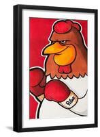 Rooster Battle 2-Marcus Prime-Framed Art Print