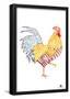 Rooster Breakfast Text Poster-null-Framed Poster