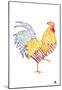 Rooster Breakfast Text Poster-null-Mounted Poster