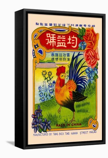 Rooster by the River Firecrackers-null-Framed Stretched Canvas