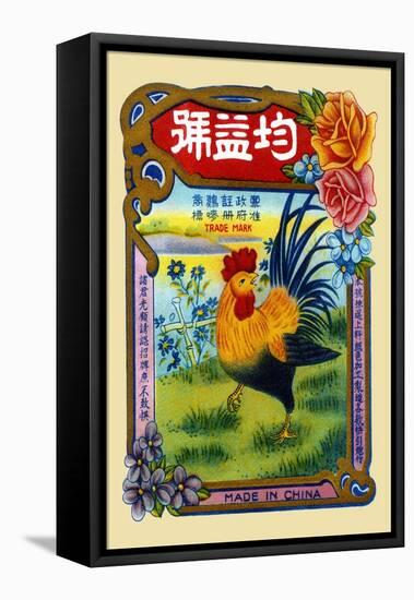 Rooster by the River Firecrackers-null-Framed Stretched Canvas