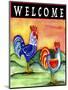 Rooster Chicken Flag-Cheryl Bartley-Mounted Giclee Print