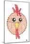 Rooster Cockadoodledoo Text Poster-null-Mounted Poster