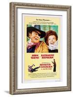 ROOSTER COGBURN, John Wayne, Katharine Hepburn, 1975-null-Framed Art Print