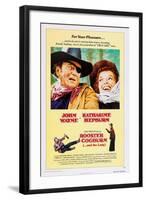 ROOSTER COGBURN, John Wayne, Katharine Hepburn, 1975-null-Framed Art Print