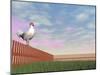 Rooster Crowing - 3D Render-Elenarts-Mounted Art Print