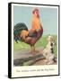 Rooster Crows and Dog Barks-null-Framed Stretched Canvas