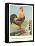 Rooster Crows and Dog Barks-null-Framed Stretched Canvas