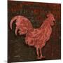 Rooster Damask 1-Diane Stimson-Mounted Art Print