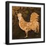 Rooster Damask 2-Diane Stimson-Framed Premium Giclee Print