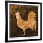 Rooster Damask 2-Diane Stimson-Framed Art Print