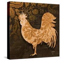 Rooster Damask 2-Diane Stimson-Stretched Canvas