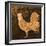 Rooster Damask 2-Diane Stimson-Framed Art Print