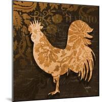 Rooster Damask 2-Diane Stimson-Mounted Art Print