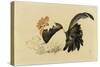 Rooster, Hen, and Chicks, Meiji Era, 1870-79-Shibata Zeshin-Stretched Canvas