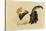 Rooster, Hen, and Chicks, Meiji Era, 1870-79-Shibata Zeshin-Stretched Canvas